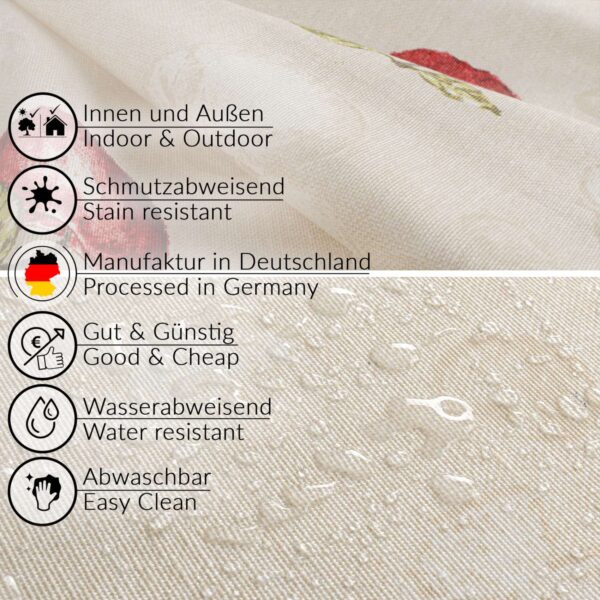 Tischdecke aus Stoff Textil Tischwäsche abwaschbar Tischtuch Baumwolle Polyester Apple In-/Outdoor Tischdecke