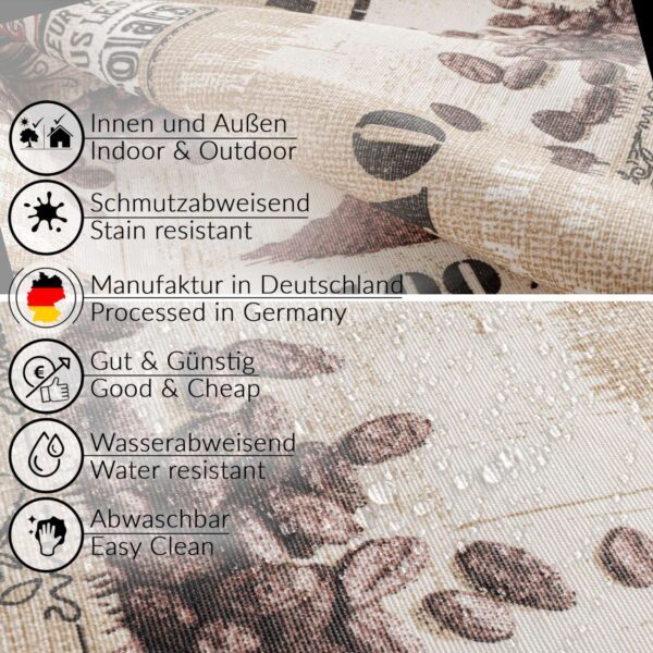 Tischdecke aus Stoff Textil Tischwäsche abwaschbar Tischtuch Baumwolle Polyester Cacao In-/Outdoor Tischdecke