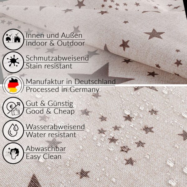 Weihnachtstischdecke Textil Tischdecke Tischwäsche abwaschbar Tischtuch Baumwolle Polyester Christmas Stars