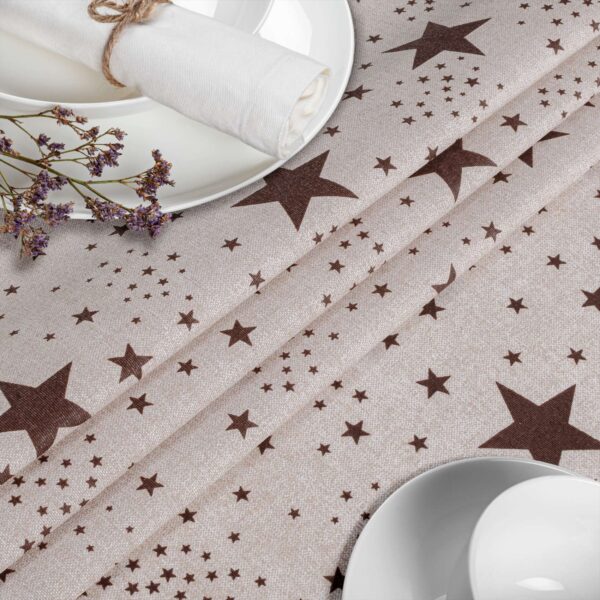 Weihnachtstischdecke Textil Tischdecke Tischwäsche abwaschbar Tischtuch Baumwolle Polyester Christmas Stars