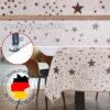 Weihnachtstischdecke Textil Tischdecke Tischwäsche abwaschbar Tischtuch Baumwolle Polyester Christmas Stars