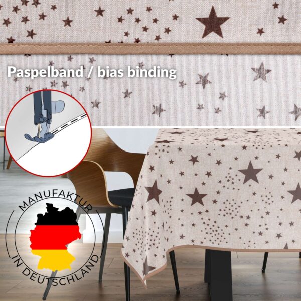 Weihnachtstischdecke Textil Tischdecke Tischwäsche abwaschbar Tischtuch Baumwolle Polyester Christmas Stars