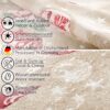 Weihnachtstischdecke Textil Tischdecke Tischwäsche abwaschbar Tischtuch Baumwolle Polyester Stern Kugel Rot Beige