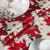 Weihnachtstischdecke Textil Tischdecke Tischwäsche abwaschbar Tischtuch Baumwolle Polyester Christmas Flower
