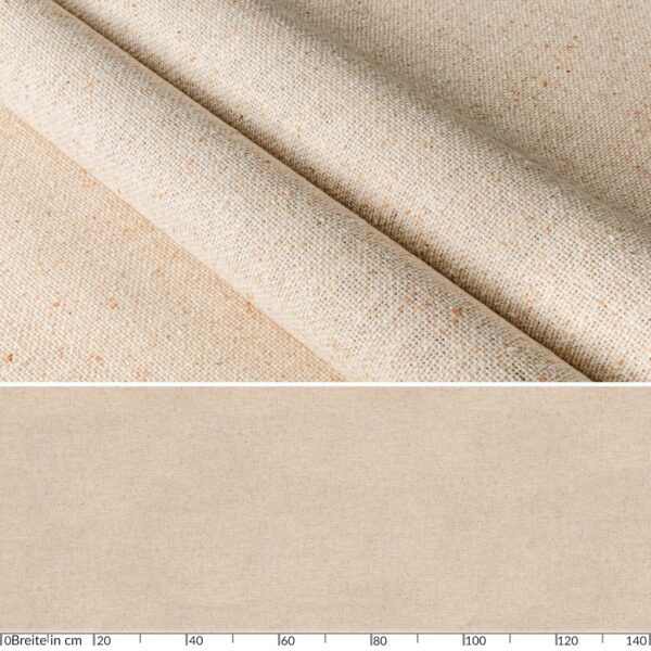 Stoff Tischdecke beschichtet abwaschbar DUO zweiseitig Beige