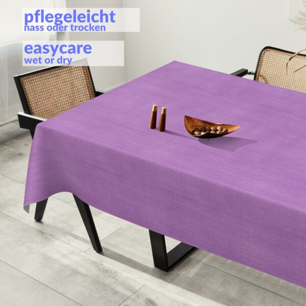 Wachstuchtischdecke abwaschbar Tischdecke Wachstuch Textileffekt Prägung Chic & Charme Violett Breite 140cm
