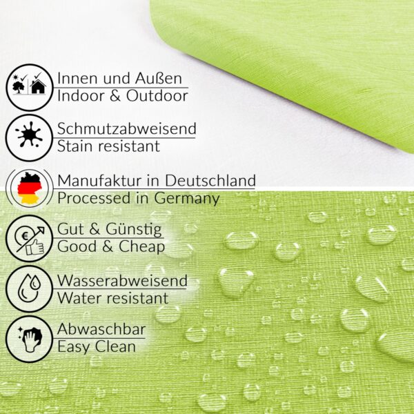 Wachstuchtischdecke abwaschbar Tischdecke Wachstuch Textileffekt Prägung Chic & Charme Limette Breite 140cm