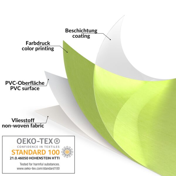 Wachstuchtischdecke abwaschbar Tischdecke Wachstuch Textileffekt Prägung Chic & Charme Limette Breite 140cm