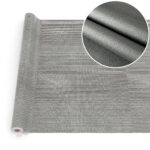 Wachstuchtischdecke abwaschbar Premium Leinenprägung Gartentischdecke Uni Anthrazit Breite 140cm