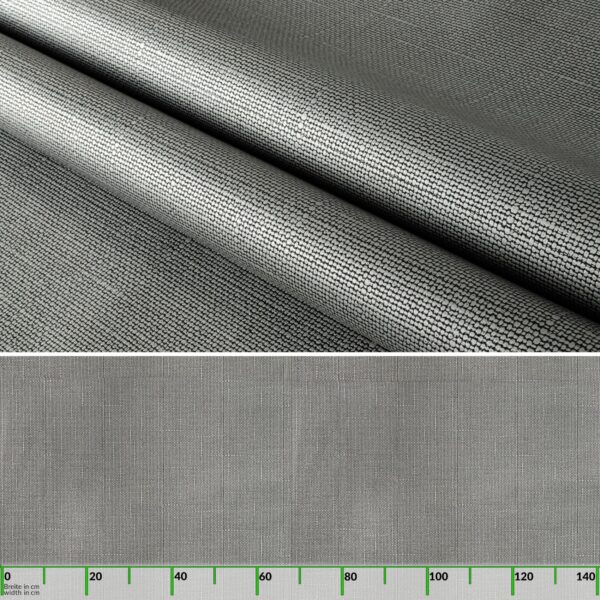 Wachstuchtischdecke abwaschbar Premium Leinenprägung Gartentischdecke Uni Anthrazit Breite 140cm