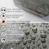 Wachstuchtischdecke Tischdecke abwaschbar Outdoor Premium Leinenprägung Gartentischdecke Anthrazit Blume Breite 140cm