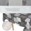Wachstuchtischdecke abwaschbar Premium Leinenprägung Gartentischdecke Outdoor Tischdecke Patchwork Betonoptik Breite 140cm