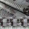 Wachstuchtischdecke abwaschbar Premium Leinenprägung Gartentischdecke Patchwork Blätter Breite 140cm