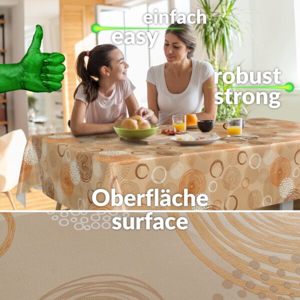 Wachstuchtischdecke Wachstuch Tischdecke abwaschbar Rechteck, rund, oval hochwertige Bedruckung Gartentischdecke LUX Nicole Breite 140cm