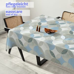 Wachstuchtischdecke Wachstuch Tischdecke abwaschbar Rechteck, rund, oval hochwertige Bedruckung Gartentischdecke LUX Mia Breite 140cm