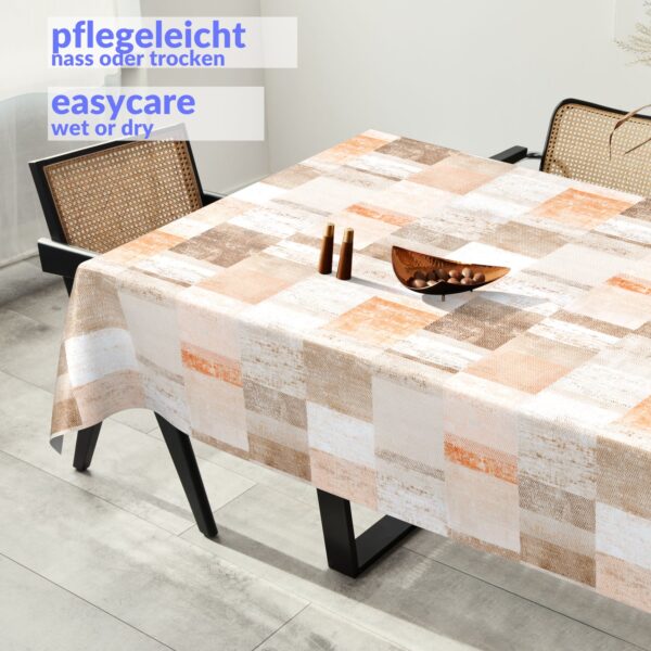 Wachstuchtischdecke Wachstuch Tischdecke abwaschbar rechteck, rund, oval hochwertige Bedruckung Gartentischdecke MIMOSA Patchwork Oldstyle Breite 140cm
