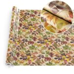 Wachstuchtischdecke Wachstuch Tischdecke abwaschbar rechteck, rund, oval hochwertige Bedruckung Gartentischdecke MIMOSA Herbst Blätter Breite 140cm