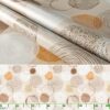 Wachstuchtischdecke Wachstuch Tischdecke abwaschbar rechteck, rund, oval hochwertige Bedruckung Gartentischdecke MIMOSA Kreise Beige Ornamente Breite 140cm