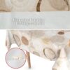 Wachstuchtischdecke Wachstuch Tischdecke abwaschbar rechteck, rund, oval hochwertige Bedruckung Gartentischdecke MIMOSA Kreise Beige Ornamente Breite 140cm