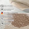 Wachstuchtischdecke Wachstuch Tischdecke abwaschbar rechteck, rund, oval hochwertige Bedruckung Gartentischdecke MIMOSA Kreise Beige Ornamente Breite 140cm