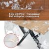 Transparente Tischdecke Vinyl Tischfolie Folie Tischschutzfolie 0,15mm mit Muster Blumen Weiß Breite 140cm