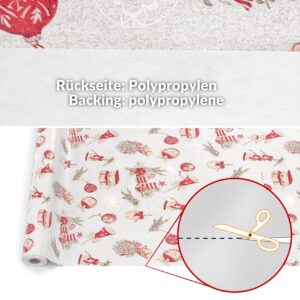 Weihnachtstischdecke Weihnachten Wachstuch Tischdecke abwaschbar Weihnachtskerze Geschenk Motiv