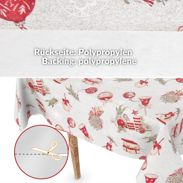 Weihnachtstischdecke Weihnachten Wachstuch Tischdecke abwaschbar Weihnachtskerze Geschenk Motiv