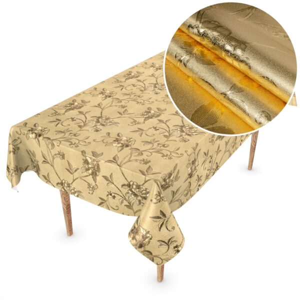 Wachstuch Tischdecke abwaschbar Meterware Wachstuchdecke Breite 140cm Gold