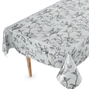 Wachstuch Tischdecke abwaschbar Meterware Wachstuchdecke Breite 140cm Silber