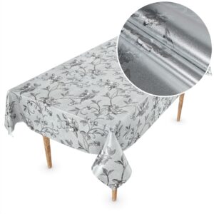 Wachstuch Tischdecke abwaschbar Meterware Wachstuchdecke Breite 140cm Silber