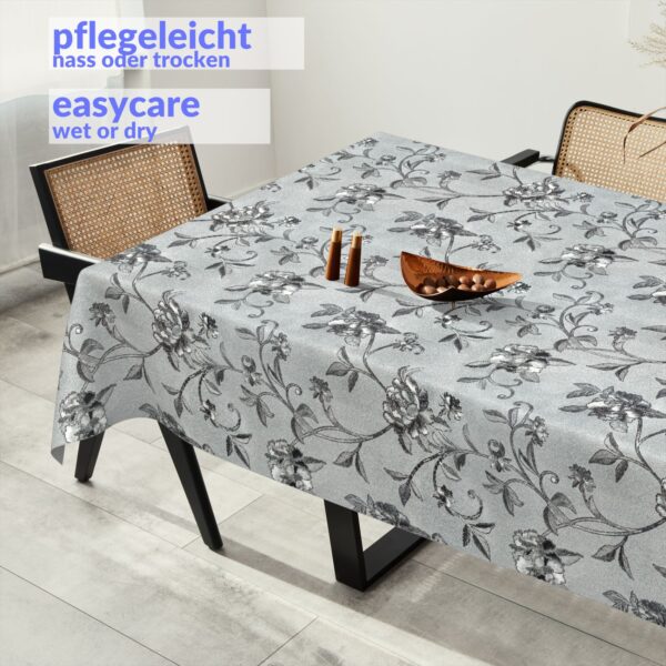 Wachstuch Tischdecke abwaschbar Meterware Wachstuchdecke Breite 140cm Silber