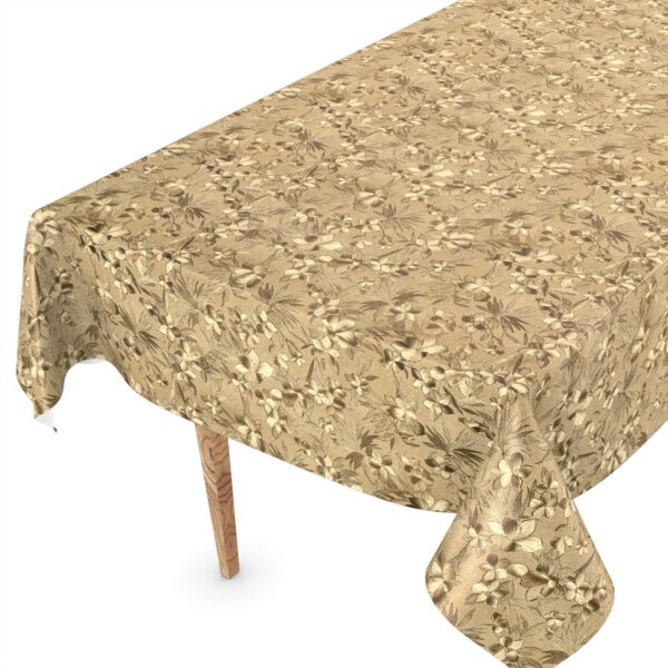 Wachstuch Tischdecke abwaschbar Meterware Wachstuchdecke Breite 140cm Gold