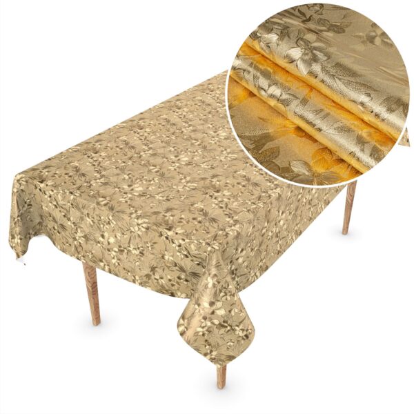 Wachstuch Tischdecke abwaschbar Meterware Wachstuchdecke Breite 140cm Gold