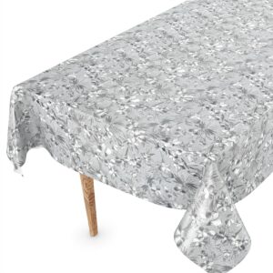 Wachstuch Tischdecke abwaschbar Meterware Wachstuchdecke Breite 140cm Silber