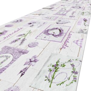 Teppich Küchenläufer Teppichläufer Läufer Flur abwischbar PVC Mirza Lavendel Lila 48cm Breit
