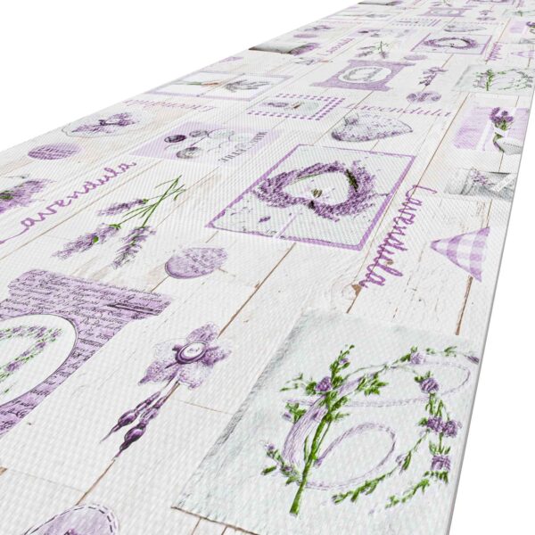 Teppich Küchenläufer Teppichläufer Läufer Flur abwischbar PVC Mirza Lavendel Lila 48cm Breit
