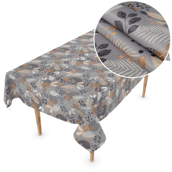 Wachstuch Tischdecke abwaschbar Meterware Wachstuchdecke Breite 140cm Florence Grau