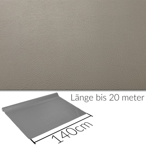 Kunstleder Meterware Leder Stoff Lederimitat 140cm Breit Sand