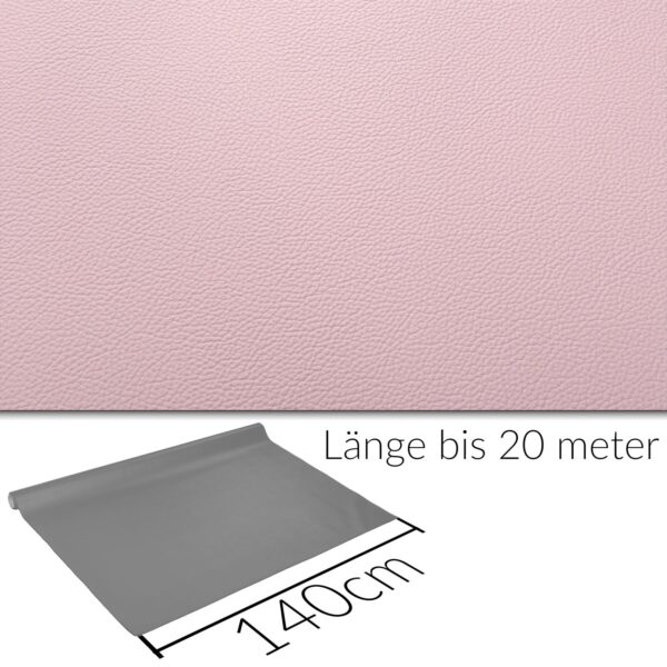 Kunstleder Meterware Leder Stoff Lederimitat 140cm Breit Pink