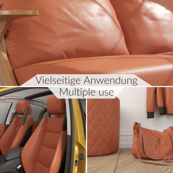 Kunstleder Meterware Leder Stoff Lederimitat 140cm Breit Orange