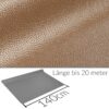 Kunstleder Meterware Leder Stoff Lederimitat 140cm Breit Kupfer Metallic