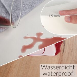 Tischschoner Tischpolster Tischdeckenunterlage Glatt Weiß 1,5mm Molton Viesrücken Meterware 20m