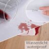 Tischschoner Molton Tischdeckenunterlage Tischpolster Weiß Karo Muster 2mm Gummierte Rückseite Meterware 20m
