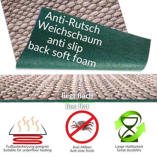 Küchenläufer waschbar Küchenteppich rutschfest Sprinty Stuoia 52cm Breite