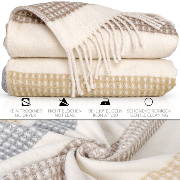 Tagesdecke Kuscheldecke Bettüberwurf Wohndecke Couchdecke Sofadecken Quadraten-Design