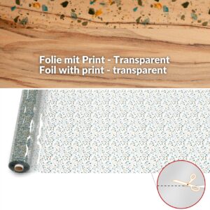 Transparente Tischdecke Vinyl Tischfolie Folie Tischschutzfolie 0,25mm mit Muster Terrazo