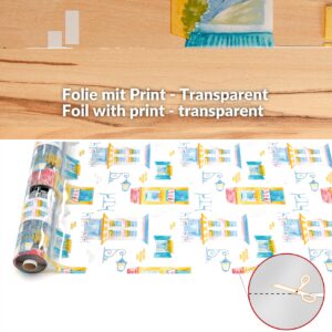 Transparente Tischdecke Vinyl Tischfolie Folie Tischschutzfolie 0,25mm mit Muster Maison