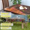 Transparente Tischdecke Vinyl Tischfolie Folie Tischschutzfolie 0,25mm mit Muster Coffee