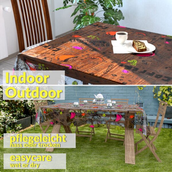 Transparente Tischdecke Vinyl Tischfolie Folie Tischschutzfolie 0,25mm mit Muster Coffee