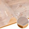 Tischfolie transparent Tischdecke Tischschutzfolie durchsichtig 1,5mm Tischschutz mit Motiv Blumen bedruckt